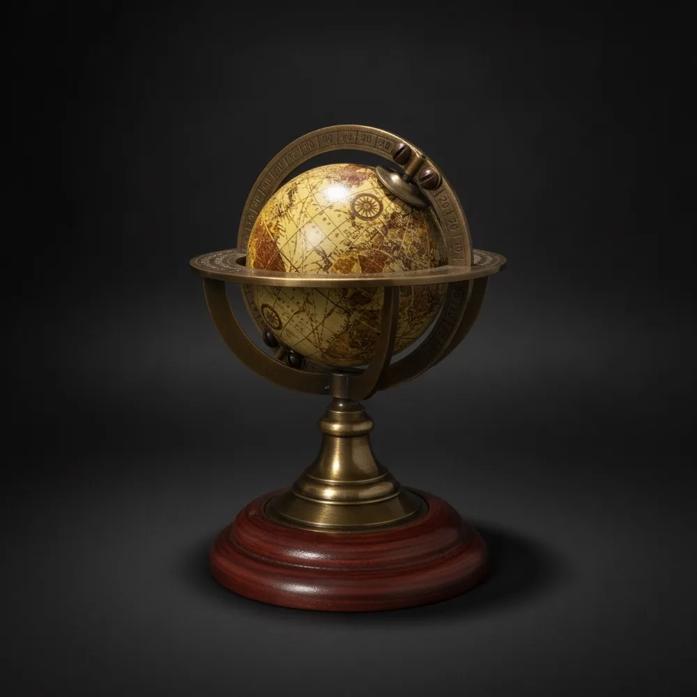 Brass Armillary Globe on MDF Base